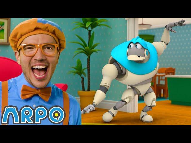 Blippi and ARPO Can't Stop Dancing!! | ARPO The Robot | Funny Kids Cartoons | Full Episodes