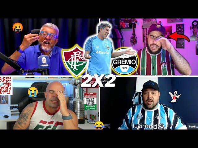 REAÇÕES GREMISTAS E TRICOLORES DESESPERADOS COM EMPATE E TRISTEZA TOTAL - FLUMINENSE 2X2 GRÊMIO