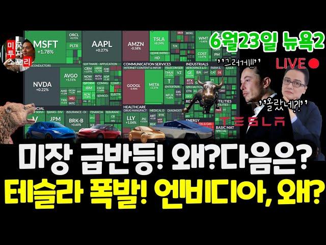 미국주식시황/급반등한 3가지 이유! 테슬라 폭발! 엔비디아 상승! 왜? 구글 애플 아마존 메타 마이크로소프트 팔란티어 아이온큐 브로드컴 힘스 CRWV NVO $tsla #tesla