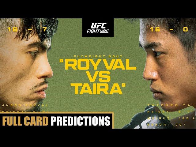 UFC Vegas 98 Royval vs Taira Full Card Predictions