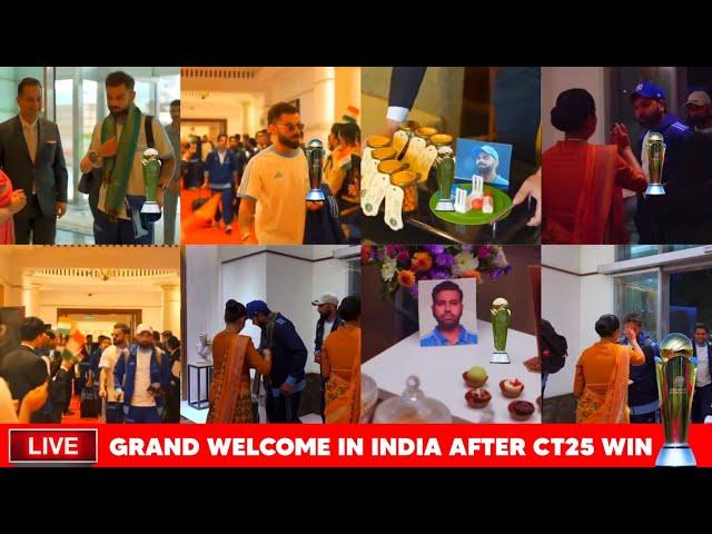 LIVE : Team India Arrival After Champions Trophy |Team India Grand Welcome at airport after CT25 Win