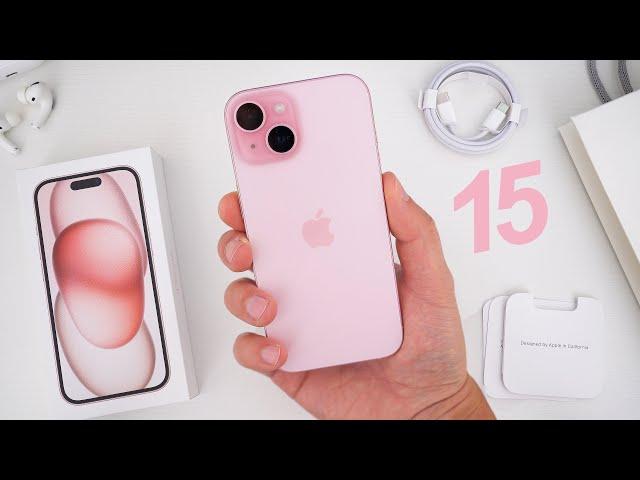 Apple iPhone 15 Unboxing, Hands-On & First Impressions! (Pink)