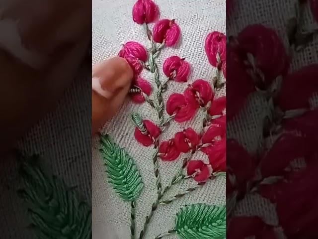 Hand embroidery stitches for beginners#shorts #viral