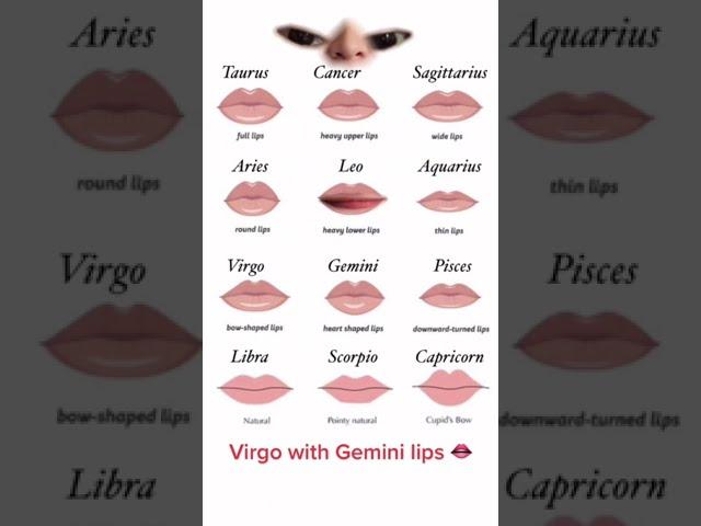 Virgo with Gemini lips #shorts #zodiac