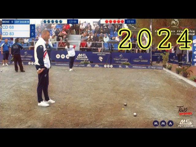 Pétanque championnat de France doublette 2024 Dylan rocher vs cd 68