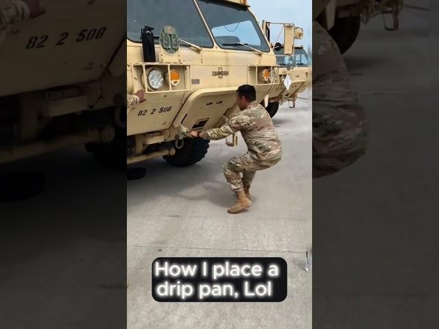 Slow Version : Fun vs Efficiency | How Army Logically Fix Leak Oil #military #maintenance #usshorts