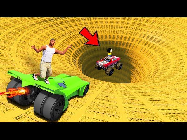 SHINCHAN AND FRANKLIN TRIED THE GIANT GOLDEN FUNNEL PARKOUR CHALLENGE GTA 5