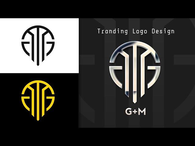 GM Logo Design in Pixellab | Two Letter Logo Design | Atulzalaedits