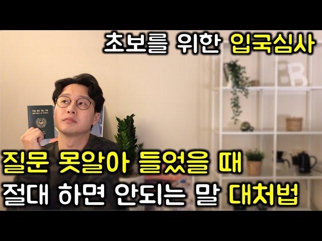 영어 입국 심사 초보도 쉽게 통과하는 방법 (친절한 대학 정주행 223편)