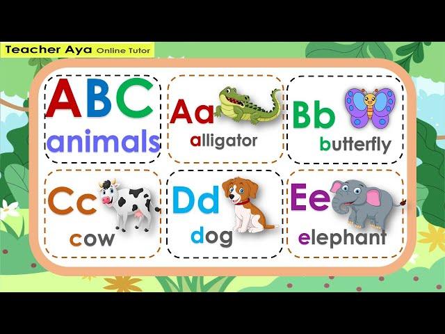 ABC Animals || Learning ABC alphabet and different animals