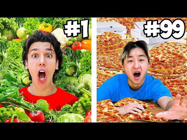 Eating 100 Foods in 24 hours