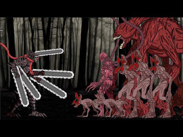 ChainSaw Man  Devil  vs Stranger Things monster, Demogorgon, Vecna, my flayer. Drawing Cartoon 2