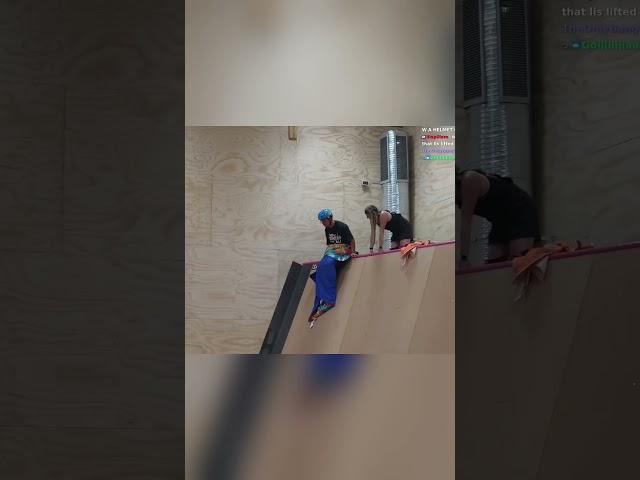 Sketch DROPS IN 50 Foot Half Pipe!