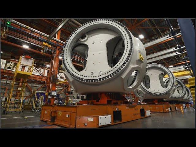 GIANT PIPE. Manufacturing process of steel pipe and Manufacturing wind turbines in Pensacola.