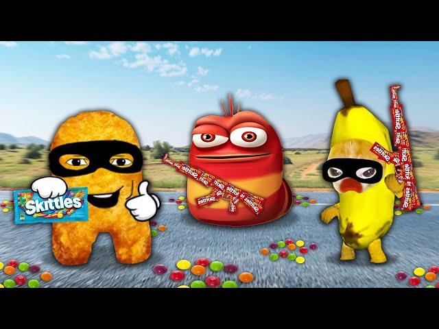 Oi Oi Oi Red Larva & Gegagedigedagedago Blud wants some NEW Skittles | Skittles Meme