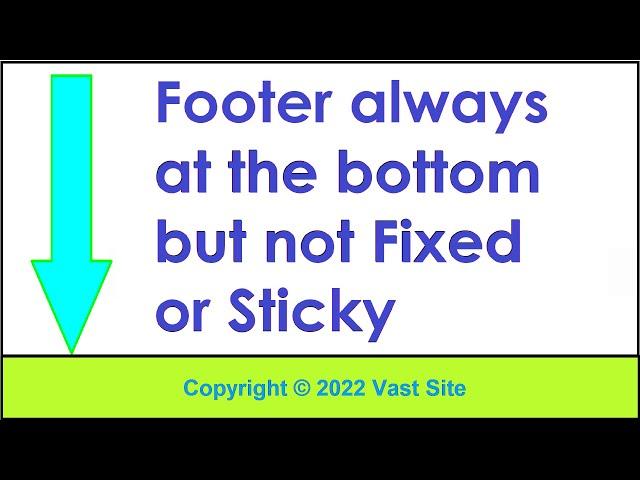 CSS To Position Footer always at the bottom but not Fixed or Sticky