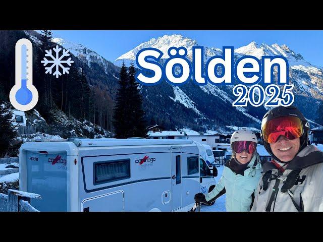 DEEP FREEZE in our MOTORHOME - Skiing SOLDEN 