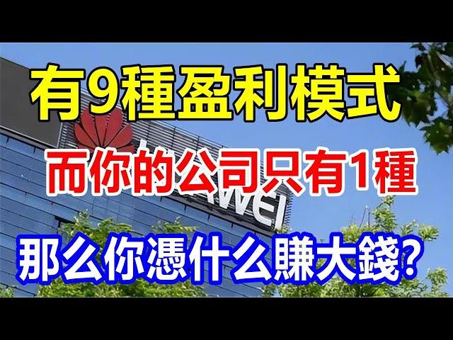 l有9種盈利模式，而你的公司只有1種，那么你憑什么賺大錢？