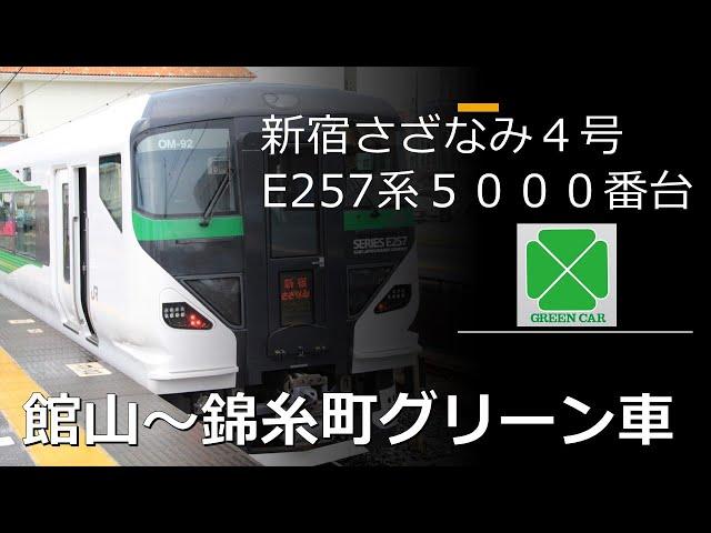 E257系5000番台波動用を使用した特急新宿さざなみ４号グリーン車に乗車