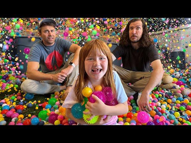 RAiNBOW EXPLOSiON with Mark Rober and Adley!!  Crazy Science Day at Crunchlabs! Rockets & ice cream