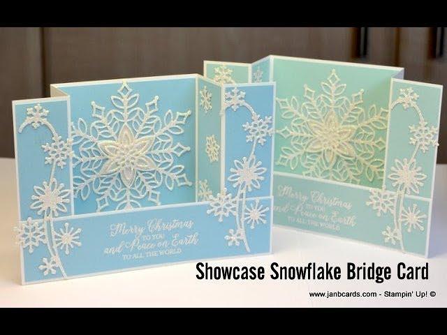 No.432 - Snowflake Showcase Bridge Card - UK Stampin' Up! Independent Demonstrator