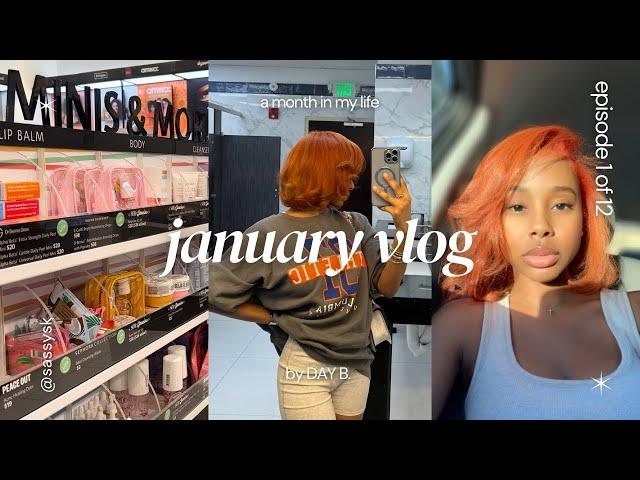 JANUARY MONTHLY VLOG: SELF-CARE, GINGER HAIR, DRIVING CHAOS, HOW TO ELEVATE IN 2024 + GRWM FOR WORK!