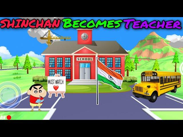 SHINCHAN BECOMES SCHOOL PRINCIPAL IN DUDE THEFT WARS | SASTIGTA5 GETE GAMERZ