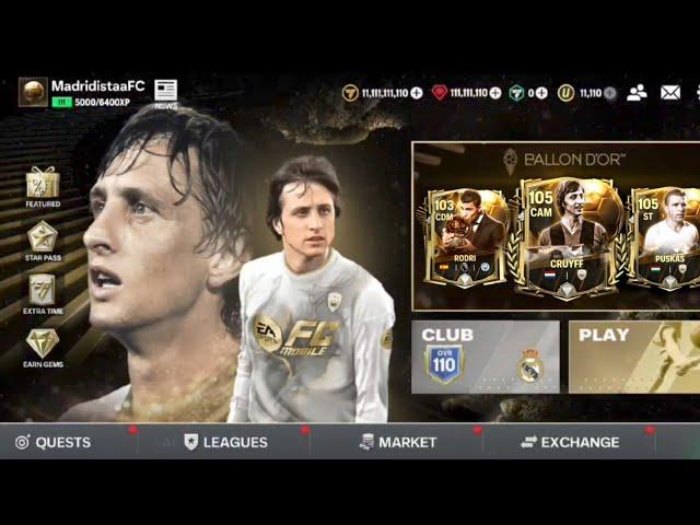 WOW!! 105 OVR CRUFFY BALLON D'OR FC MOBILE 25 | THINGS TO KNOW ABOUT BALLON D'OR EVENT FC MOBILE!