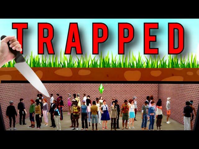 I trapped 50 Sims in a basement.. but with the Extreme Violence Mod enabled