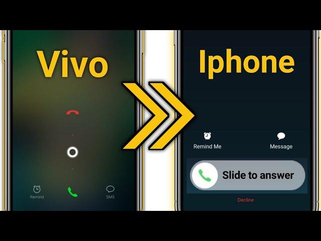 how to set up iphone incoming call screen in vivo phone || Vivo call screen change