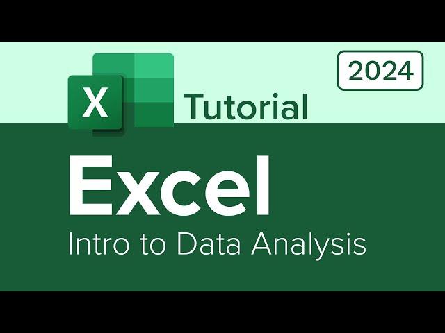 Excel Intro to Data Analysis Tutorial