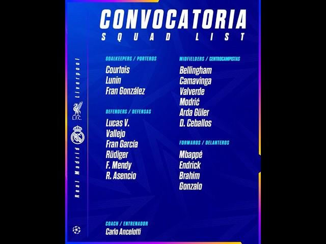 27 Nov Real Madrid News: Match Day Liverpool | Squad List for the Game | Arda, Brahim or Ceballos