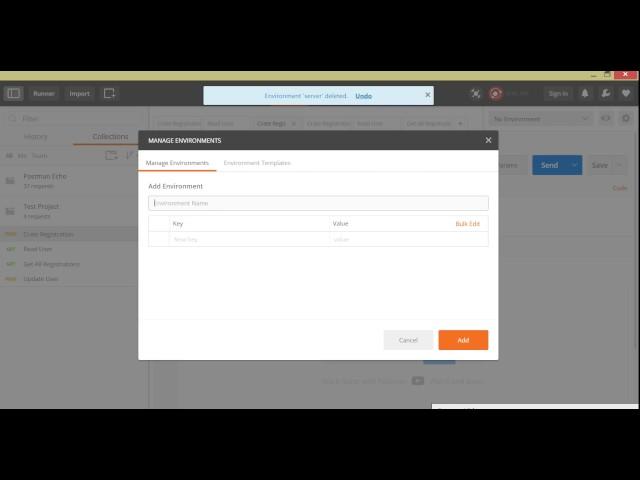 Import and export data into postman and use environmental variables - Part 4