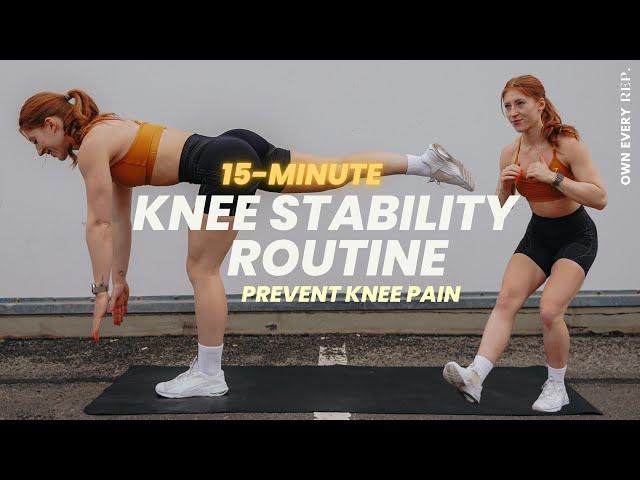 15 Min. Stability Routine | Prevent Knee Pain | Follow Along w/ Modifications | Bulletproof Knees