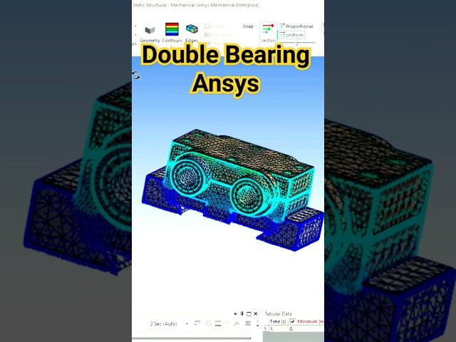  Double Bearing Ansys ️️ #shorts #double #bearing #ansys