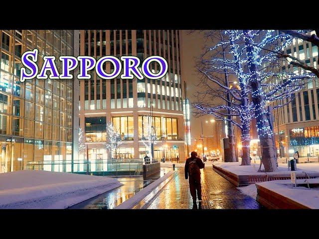 【4K Snowfall】SAPPORO at snow night.  #札幌 #大雪 #4K