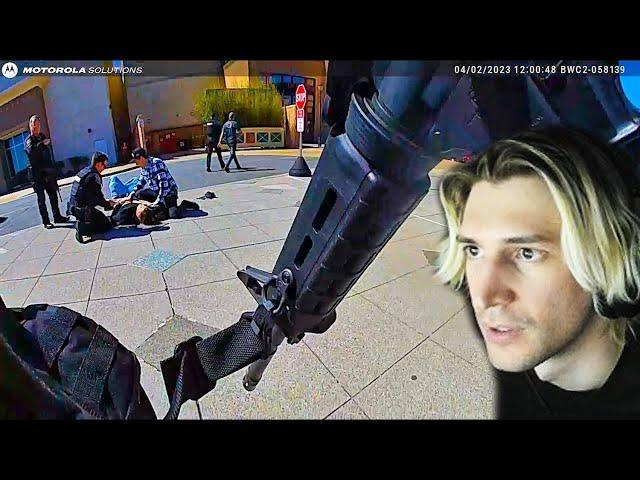 Bodycam Released in YouTuber's Mall Shooting | xQc Reacts