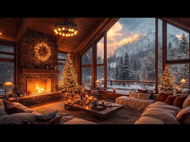 Relieve Stress in a Warm Christmas Ambience  Background Relaxing Christmas Jazz Music Instrumental