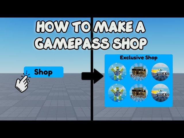 HOW TO MAKE A GAMEPASS SHOP ️ Roblox Studio Tutorial