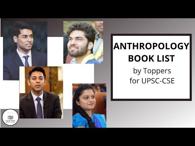 Book-List for Anthropology (Optional) | Recommended by toppers| UPSC- CSE Preparation| LBSNAA