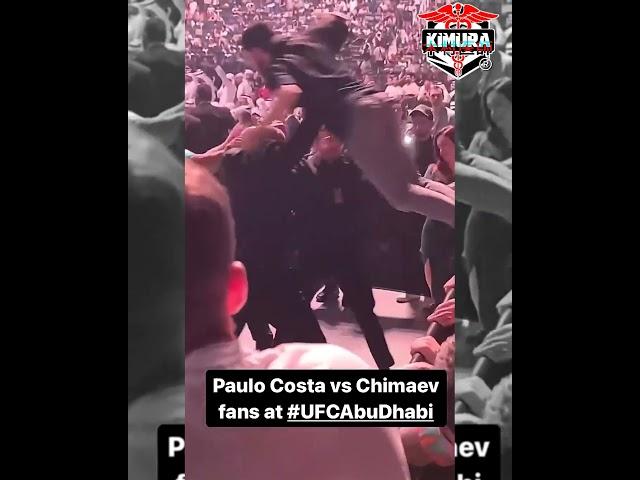 Slow Motion of Paulo Costa ATTACKED by Khamzat Chimaev Fans at UFC 294 #shorts #ufc #mma