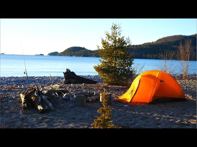 Exploring & Fishing Lake Superior’s Northern Shore (Winter Camping)