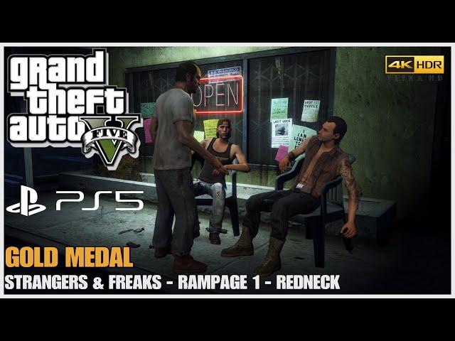GTA 5 PS5 Remastered - Strangers & Freaks - Rampage #1 (Rednecks) [Gold Medal] 4K HDR