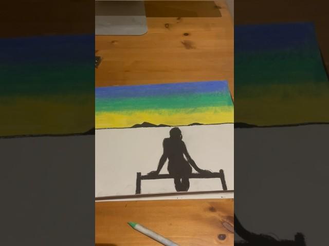 DIY Sunset Art #satisfying #satisfyingart #art