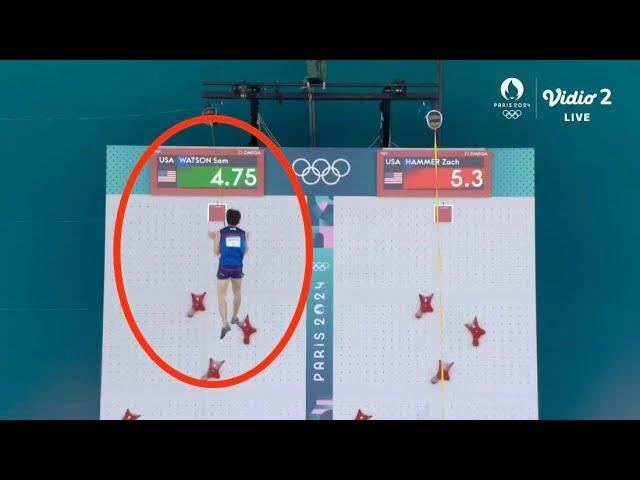 USA's Sam Watson's world record wall speed climbing in 4.75 seconds Highlights! Paris Olympics 2024