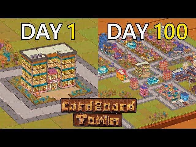 I Played 100 Days Of Cardboard Town