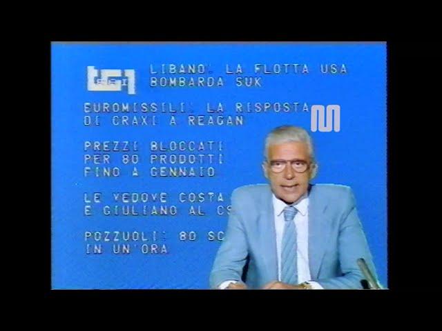 1983 Rai Rete1 TG1 del 19 settembre Conduzione Massimo Valentini