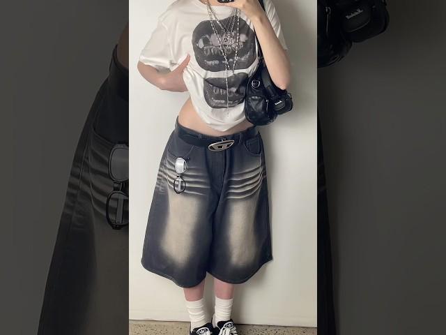 HOW TO STYLE…BAGGY JORTS! streetwear style!! #fashion #streetstyle #outfit #jorts #ootd #inspo