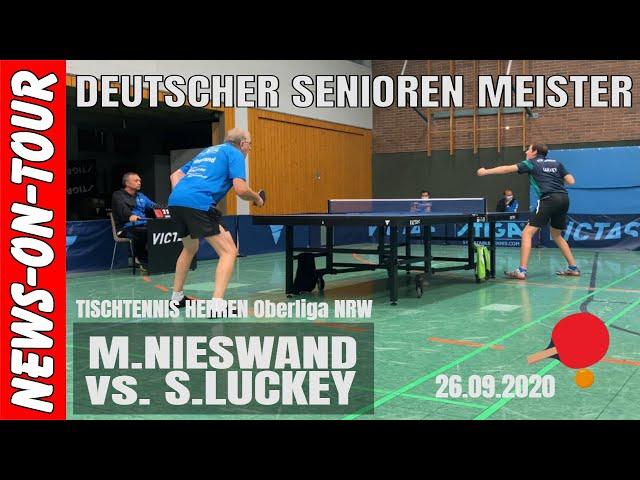 Deutscher Meister Senioren MANFRED NIESWAND (2.075 TTR) vs SEBASTIAN LUCKEY (1.959 TTR) Oberliga NRW