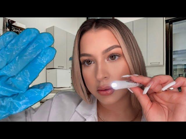 ASMR dermatologist checks your skin but she's kinda rude 